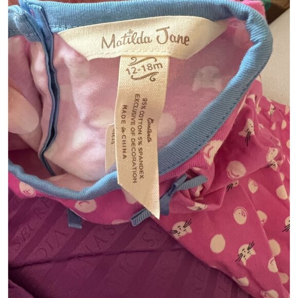 Matilda Jane Joyful Joyful Dress Make Believe Kitty Cats Size 12-18 Months Very - Picture 3 of 5